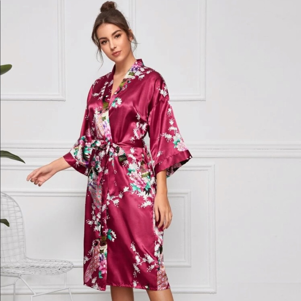 Kimono Style Satin Robe